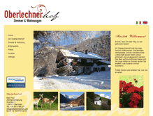 Tablet Screenshot of oberlechnerhof.com
